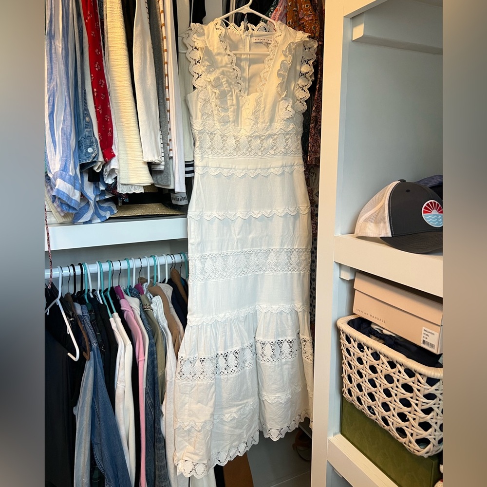 Endless Rose White Ruffled Lace Maxi Dress